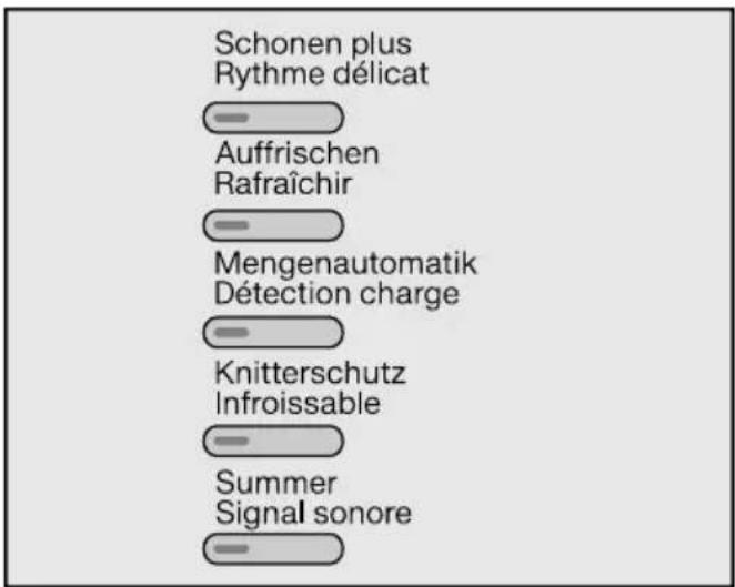 Schonen plus Rythme délicat Auffrischen Rafraîchir Mengenautomatik Détection charge Knitterschutz Infroissable Summer Signal sonore