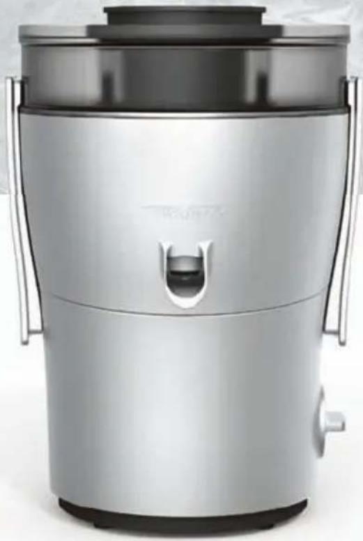 Exterior view of a modern stainless steel rice cooker with handlebars and side arm (no visible text or symbols)