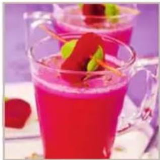 Two glasses of pink beverage with garnish, one holding a strawberry and the other a strawberry (no text or symbols visible)