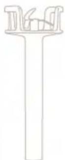 Simple line drawing of a vertical cylindrical object with internal geometric cutouts (no text or symbols)