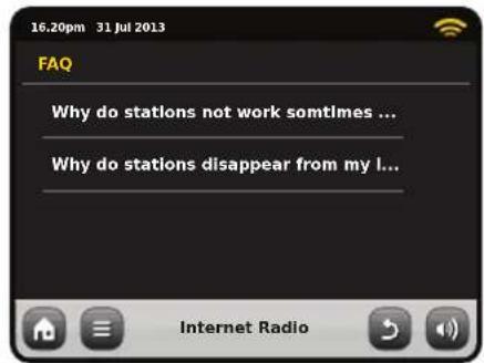 16.20pm 31 Jul 2013 FAQ Why do stations not work sometimes ... Why do stations disappear from my I... Internet Radio
