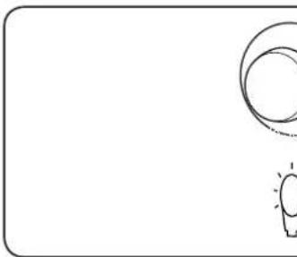 Simple line drawing of a light bulb and a light bulb with a small sun icon, no text or symbols present.
