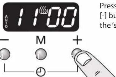 AUTO 11:00 Press [-] bu the's - M + 1 1 -