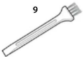 Simple line drawing of a tool or brush with a handle and spout (no text or symbols)
