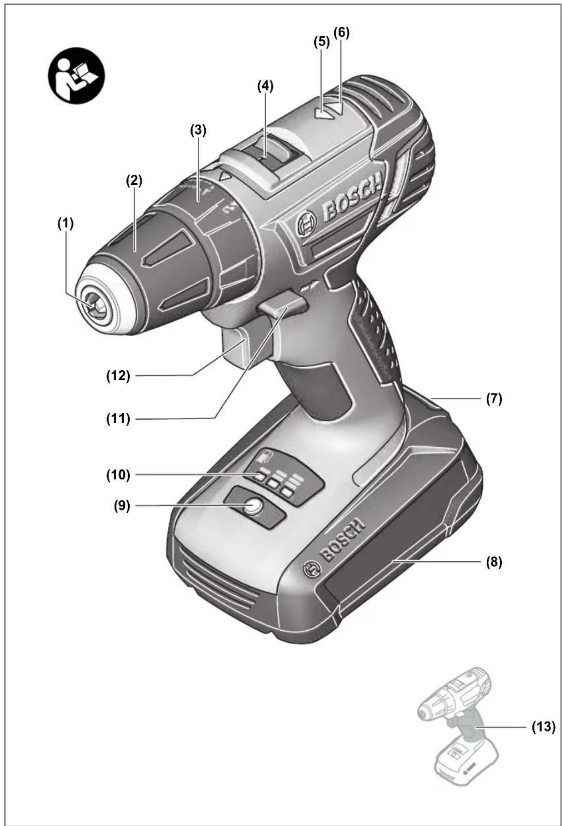 BOSCH (1) (2) (3) (4) (5) (6) (7) (10) (11) (12) (9) (8) (13)