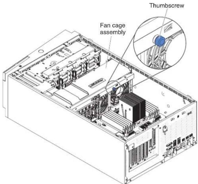 Fan cage assembly Thumbscrew