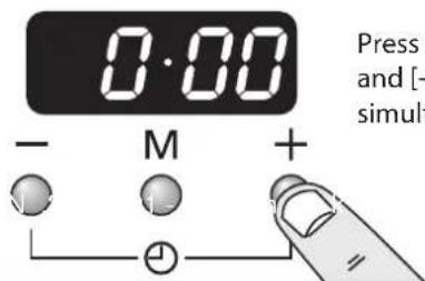 0:00 Press and [-] simult