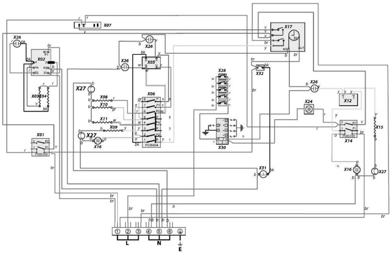 RANGEMASTER Classic Deluxe 90 Dual Fuel - Circuit Diagram - 1