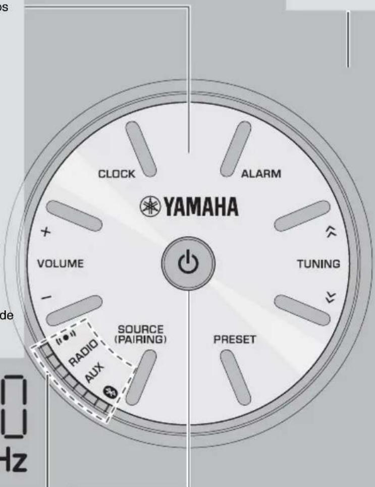 S YAMAHA CLOCK ALARM VOLUME TUNING - SOURCE (PAIRING) PRESET RADIO AUX
