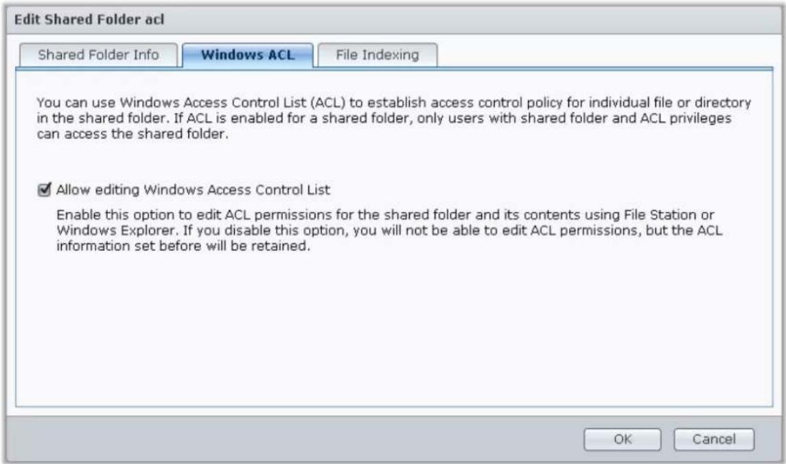 SYNOLOGY EDS14 - Définition des privilèges Windows ACL pour un dossier partagé - 1