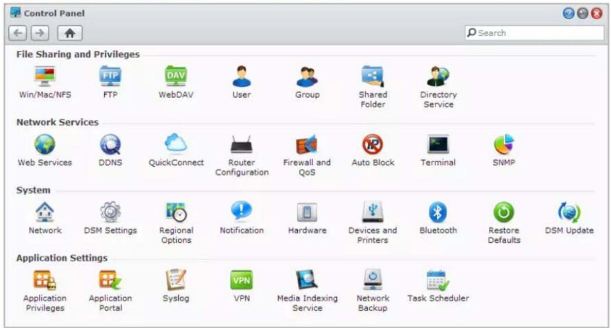 SYNOLOGY EDS14 - Utilisation du Panneau de configuration - 1