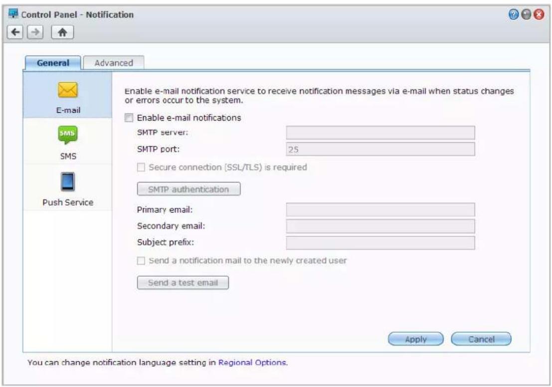 SYNOLOGY EDS14 - Recevoir les notifications d'évènements - 1