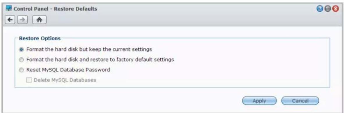 SYNOLOGY EDS14 - Comment rétablir les paramètres usine par défaut de votre Synology NAS - 1
