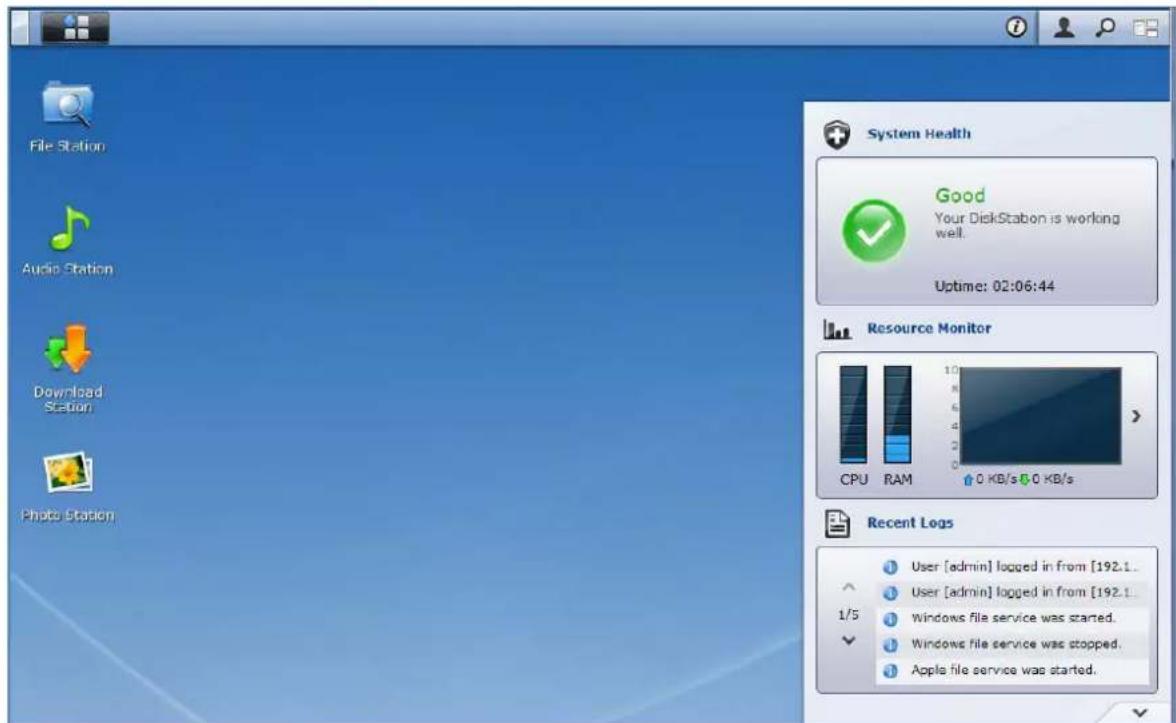 SYNOLOGY EDS14 - Bureau et raccourcis - 1