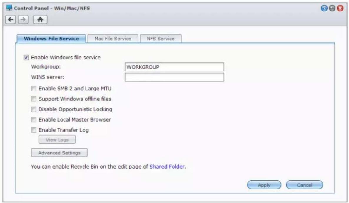 SYNOLOGY EDS14 - Activation des protocoles de partage de fichiers sur toutes les plateformes - 1
