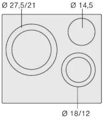 Ø 27,5/21 Ø 14,5 Ø 18/12