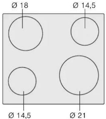 Ø 18 Ø 14,5 Ø 14,5 Ø 21