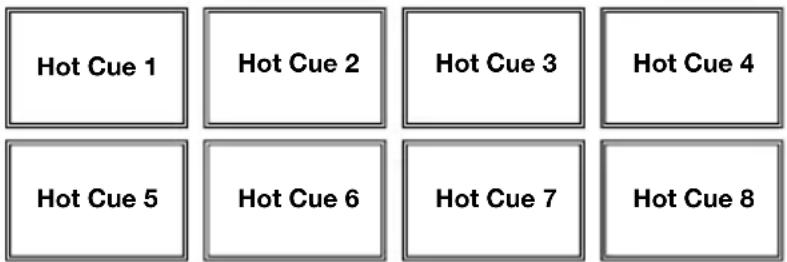 Hot Cue 1 Hot Cue 2 Hot Cue 3 Hot Cue 4 Hot Cue 5 Hot Cue 6 Hot Cue 7 Hot Cue 8