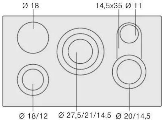 Ø 18 14,5x35 Ø 11 Ø 18/12 Ø 27,5/21/14,5 Ø 20/14,5