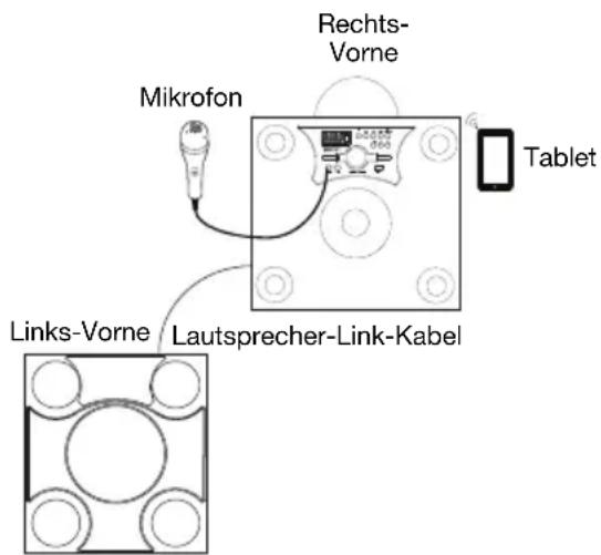 Mikrofon Rechts- Vorne Tablet Links-Vorne / Lautsprecher-Link-Kabel