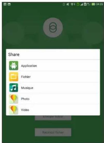 Share Application Fichier Musique Photo Video