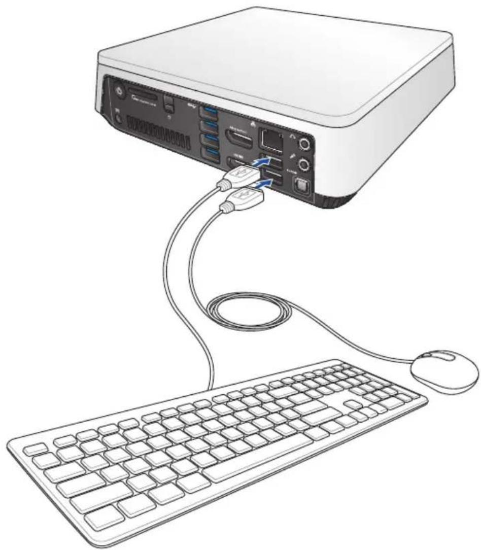 ASUS VivoPC VM42 - Για να συνδέσετε ένα πληκτρολόγιο και ποντίκι στο VivoPC: - 1