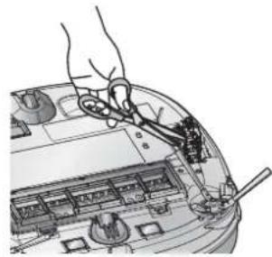 Illustration of hands installing or adjusting components on a device (no text or symbols visible)