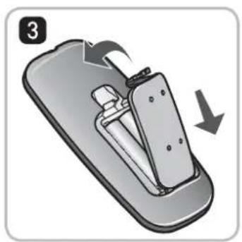 Illustration of a device being inserted into a plastic container, showing internal components and a downward arrow (no text or symbols).