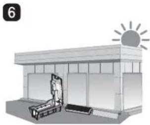 Illustration of a simple house with a solar panel and roof, no text or symbols present.