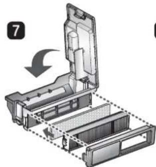 3D diagram of a mechanical device with internal components and an arrow indicating rotation (no text or symbols).