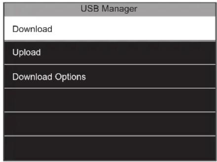 USB Manager Download Upload Download Options
