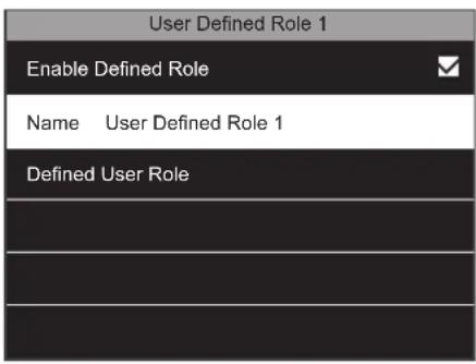 User Defined Role 1 Enable Defined Role Name User Defined Role 1 Defined User Role