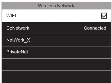 Wireless Network WIFI CoNetwork Connected NetWork_X PrivateNet