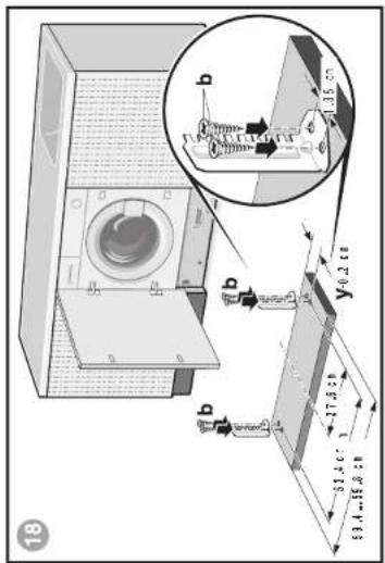 Technical diagram of a mechanical assembly with labeled dimensions and components, including a magnified inset showing a component detail.
