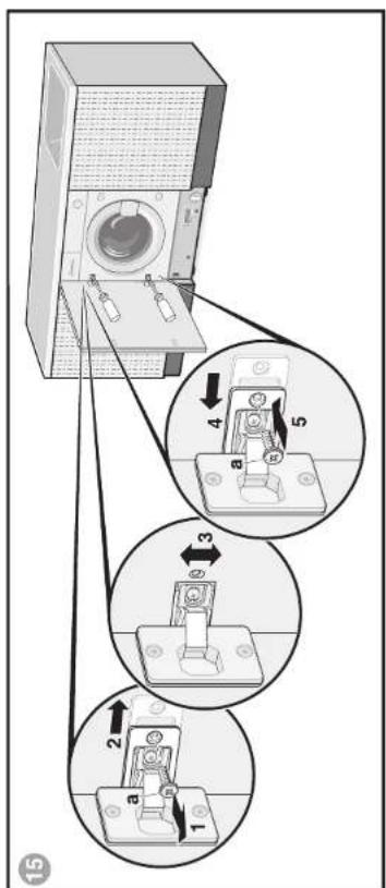 Diagram showing three views of a device with labeled parts and directional arrows indicating assembly or positioning.