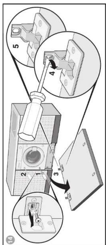 Diagram illustrating a switch installation process with numbered steps and component views