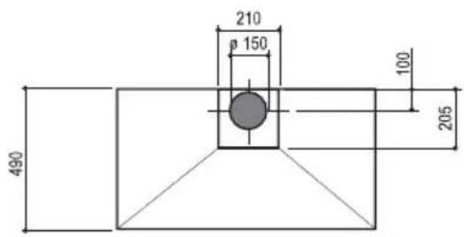 210 ø 150 100 205 490