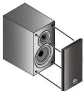 PIONEER X-CM32BTD-W - Abnehmen und Anbringen des Frontgitters - 1
