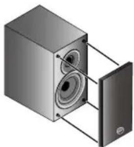 PIONEER X-CM32BTD-W - Détachez la grille des enceintes. - 1