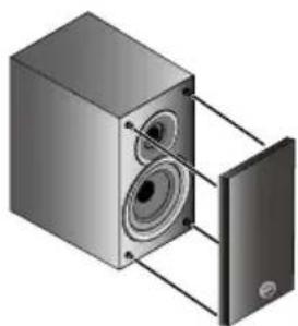 PIONEER X-CM32BTD-W - Nehmen Sie das Lautsprechergitter ab. - 1
