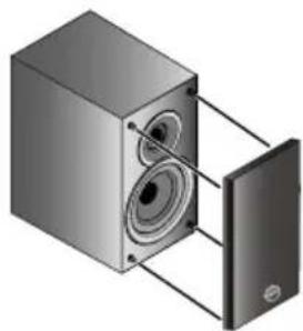 PIONEER X-CM32BTD-W - Retrait et remplacement de la grille avant - 1
