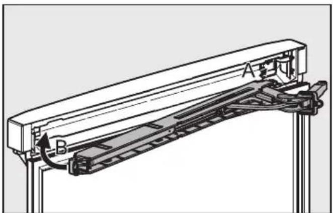 MIELE KWTN 14826 SDE ed/cs-2 - Installation de l'amortisseur de porte supérieur : - 2