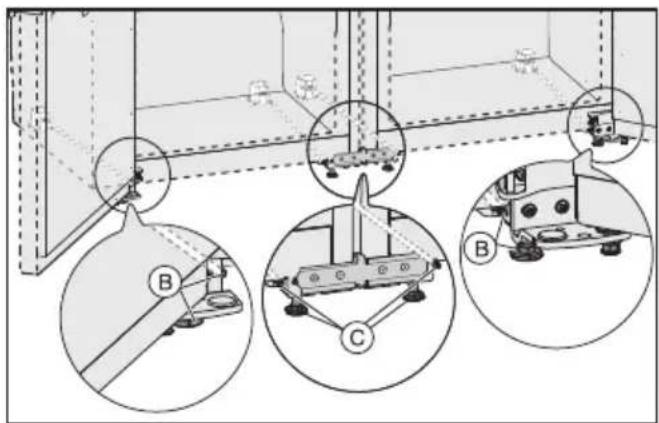 MIELE KWTN 14826 SDE ed/cs-2 - Etapes de montage sur les faces avant des appareils - 1