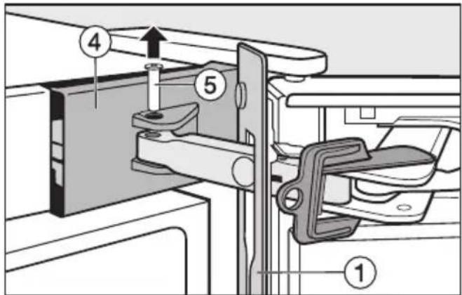 MIELE KWTN 14826 SDE ed/cs-2 - Démontage de l'amortisseur de porte supérieur : - 3