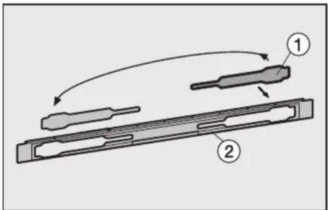 MIELE KWTN 14826 SDE ed/cs-2 - Installation de l'amortisseur de porte supérieur : - 1
