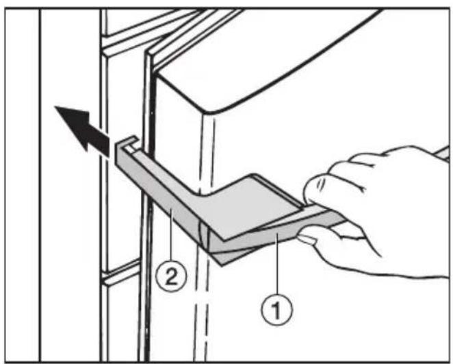 MIELE KWTN 14826 SDE ed/cs-2 - Démontage des poignées de porte : - 1