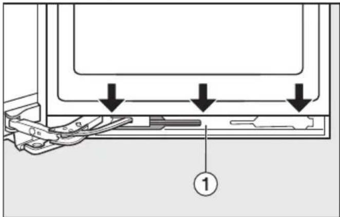 MIELE KWTN 14826 SDE ed/cs-2 - Démontage de l'amortisseur de porte inférieur : - 1