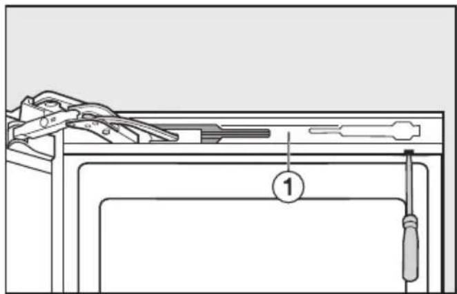 MIELE KWTN 14826 SDE ed/cs-2 - Démontage de l'amortisseur de porte supérieur : - 1