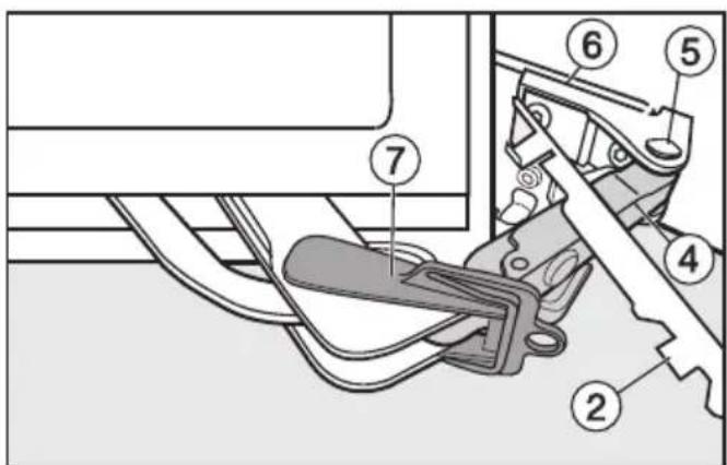 MIELE KWTN 14826 SDE ed/cs-2 - Changement de la butée de porte - 3