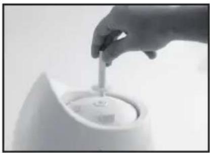 Hand pouring liquid into a white ceramic cup (no text or symbols visible)